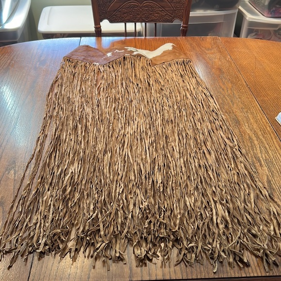 Pat Dahnke Vintage Calf Hair Belt With Long Brown Suede Fringe Velcro Closure - Picture 6 of 12